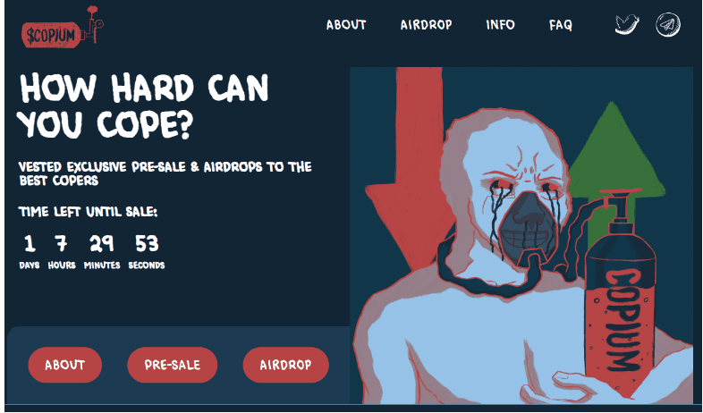Nova moeda meme $COPIUM será a próxima Pepe?