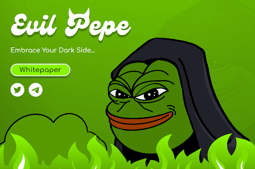 Mesma equipe de $THUG e $SPONGE lança shitcoin Evil Pepe Coin
