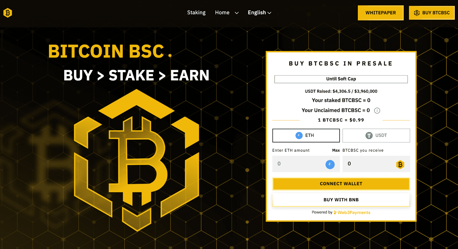 Nova pré-venda &#8211; Bitcoin BSC é lançado com staking e recompensas