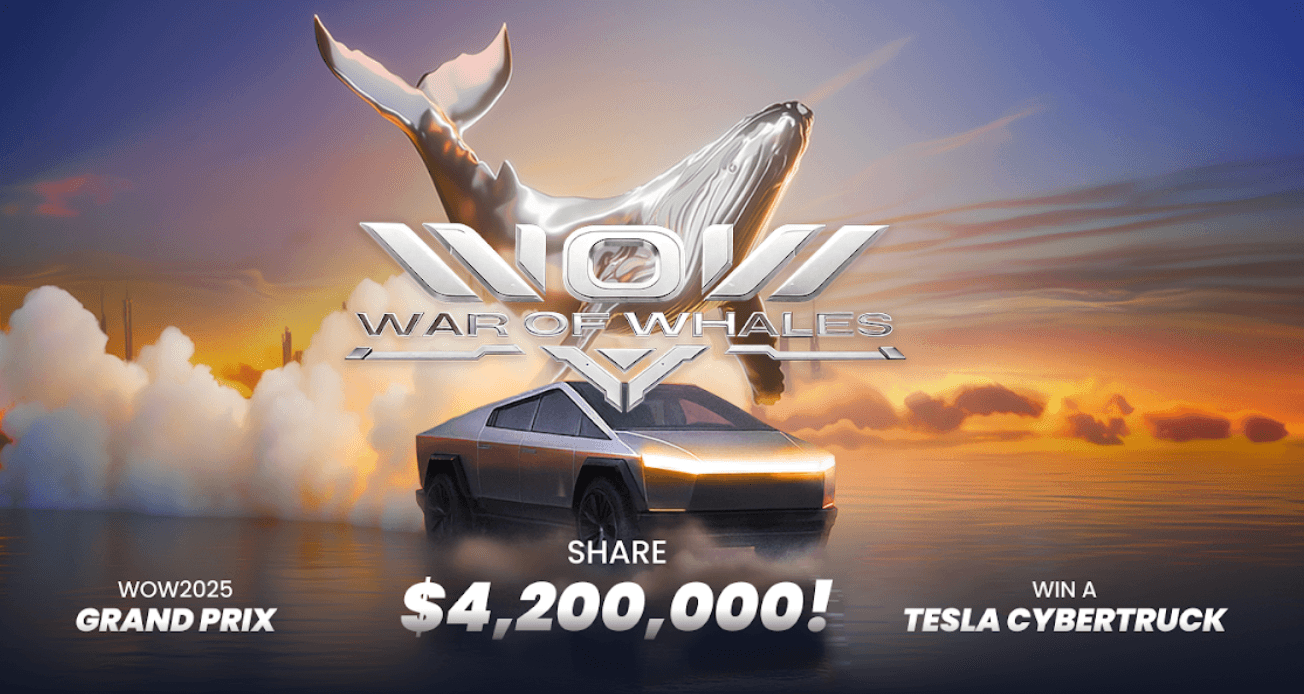 BloFin WOW (War of Whales) 2025 Grand Prix abre inscrições para campeonato de trading de US$ 4,2 milhões e prêmio Tesla Cybertruck