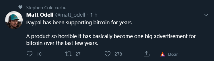 Crypto Twitter reage à notícia