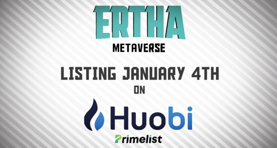 Ertha será listada na Huobi em janeiro de 2022