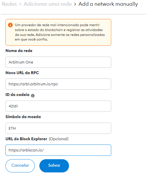 arbitrum metamask
