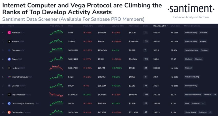 Polkadot lidera entre os desenvolvedores blockchain: preço da DOT irá disparar?