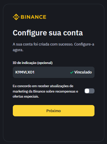 id de indicação binance