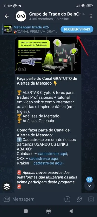 grupos de sinais criptomoedas: BIC