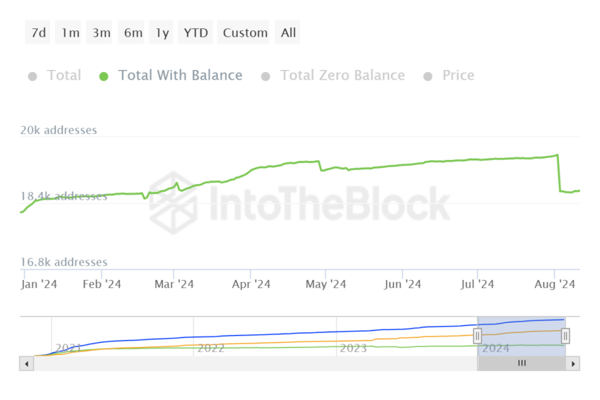 Endereços da Golem. Fonte: IntoTheBlock