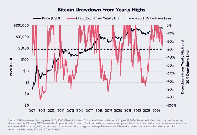 Recuos Históricos do Bitcoin