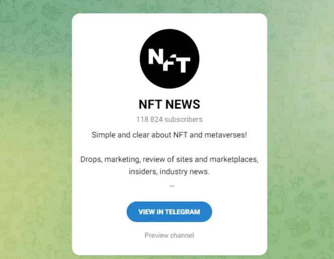 Grupo Telegram NFT News