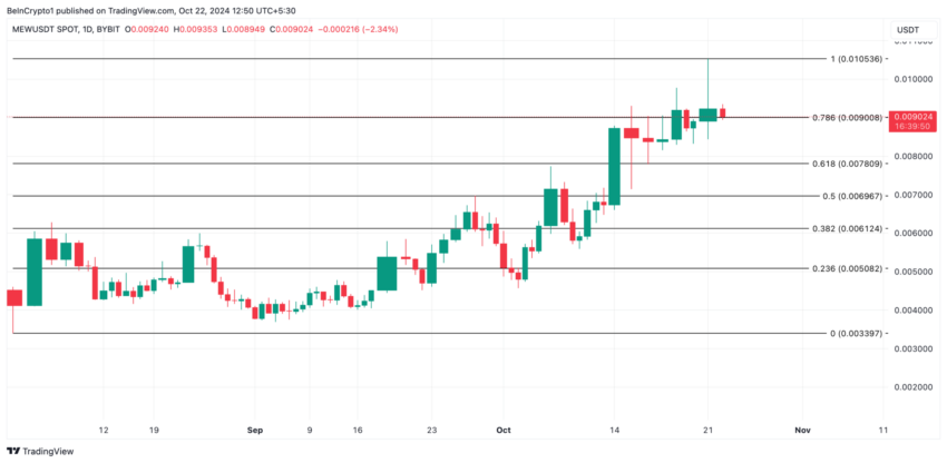 cat in a dogs world (MEW) no TradingView