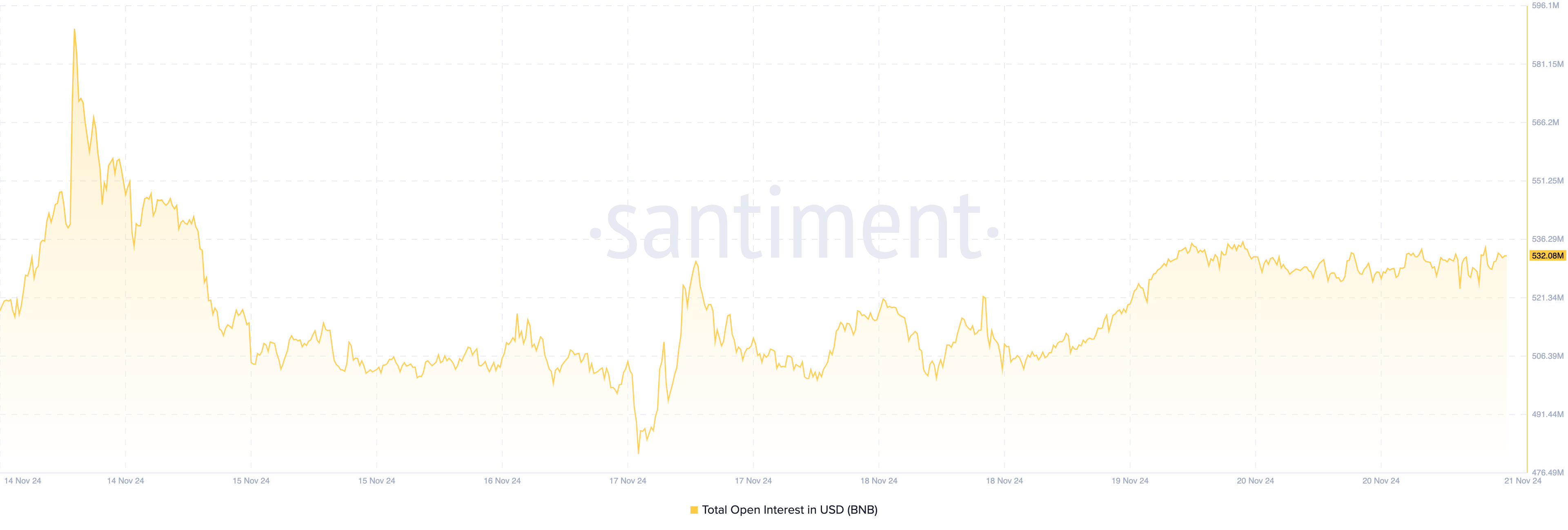 BNB open interest cai