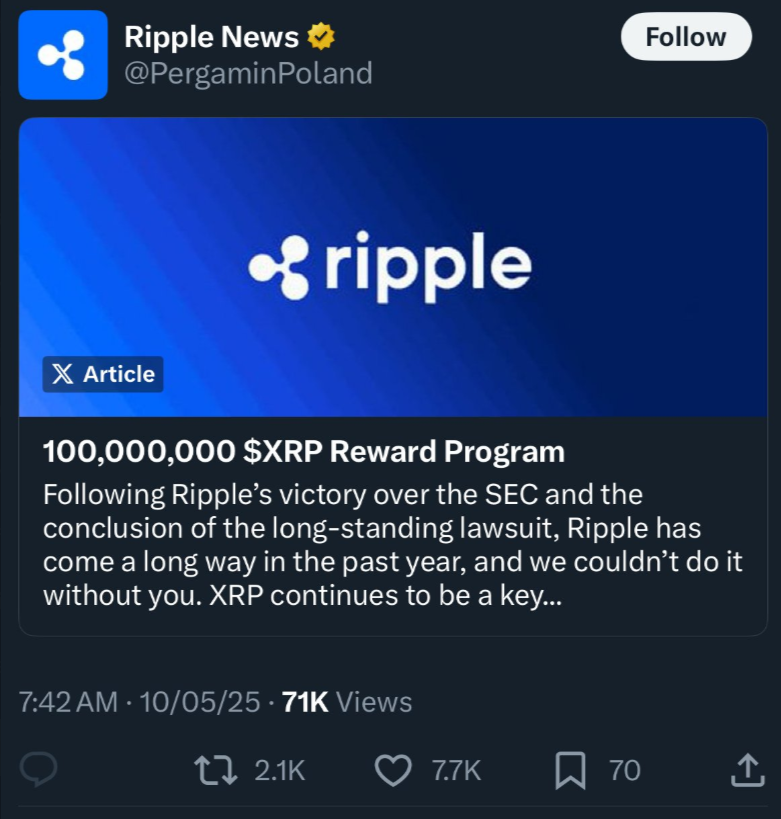 Golpe de Airdrop de XRP