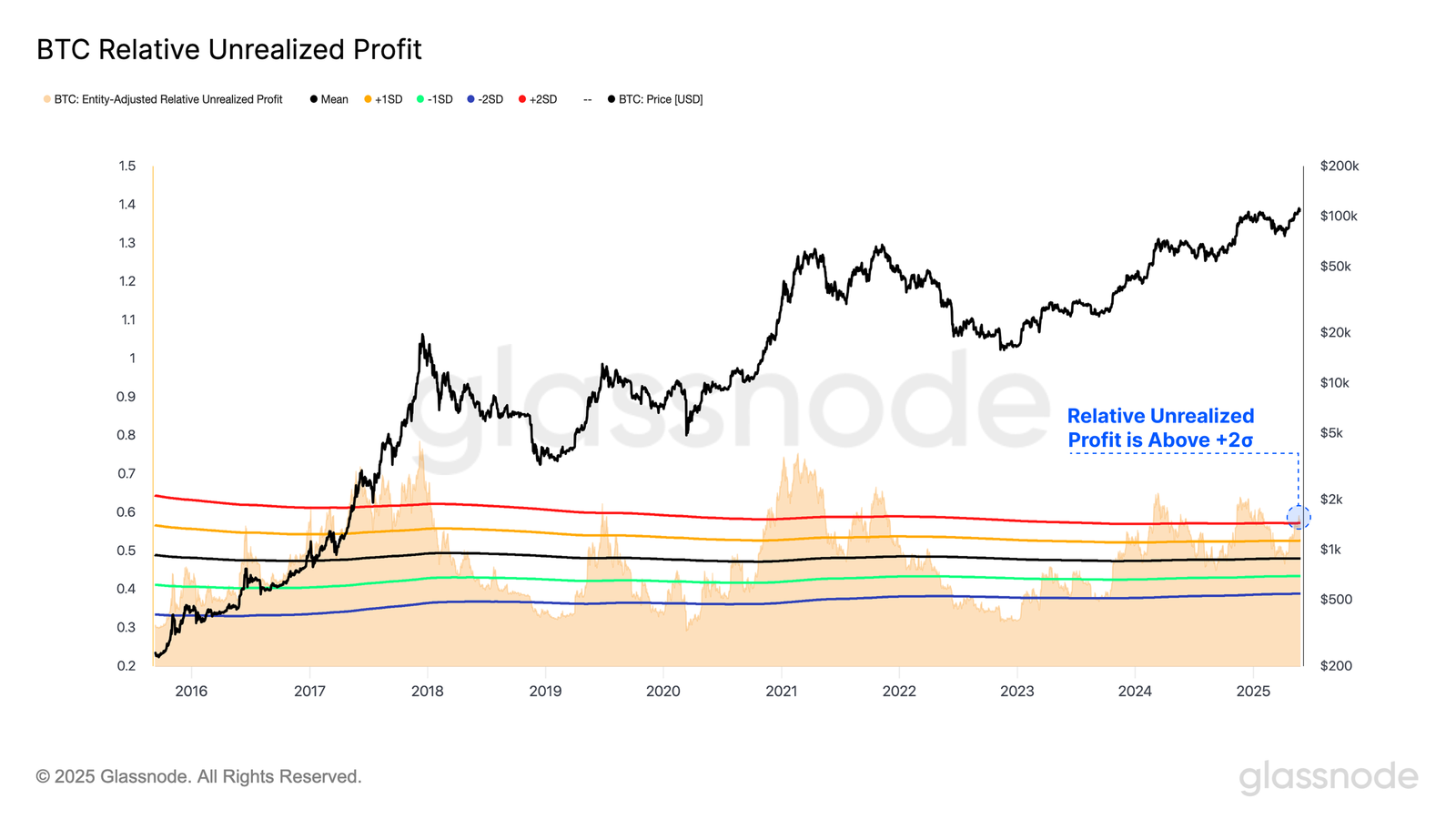 Lucro Não Realizado Relativo do Bitcoin