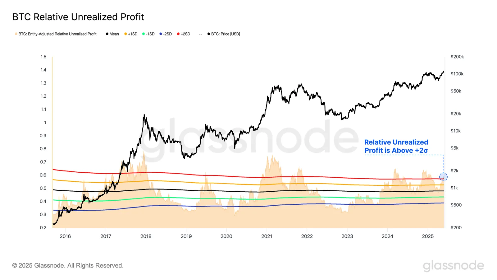 Lucro Não Realizado Relativo do Bitcoin